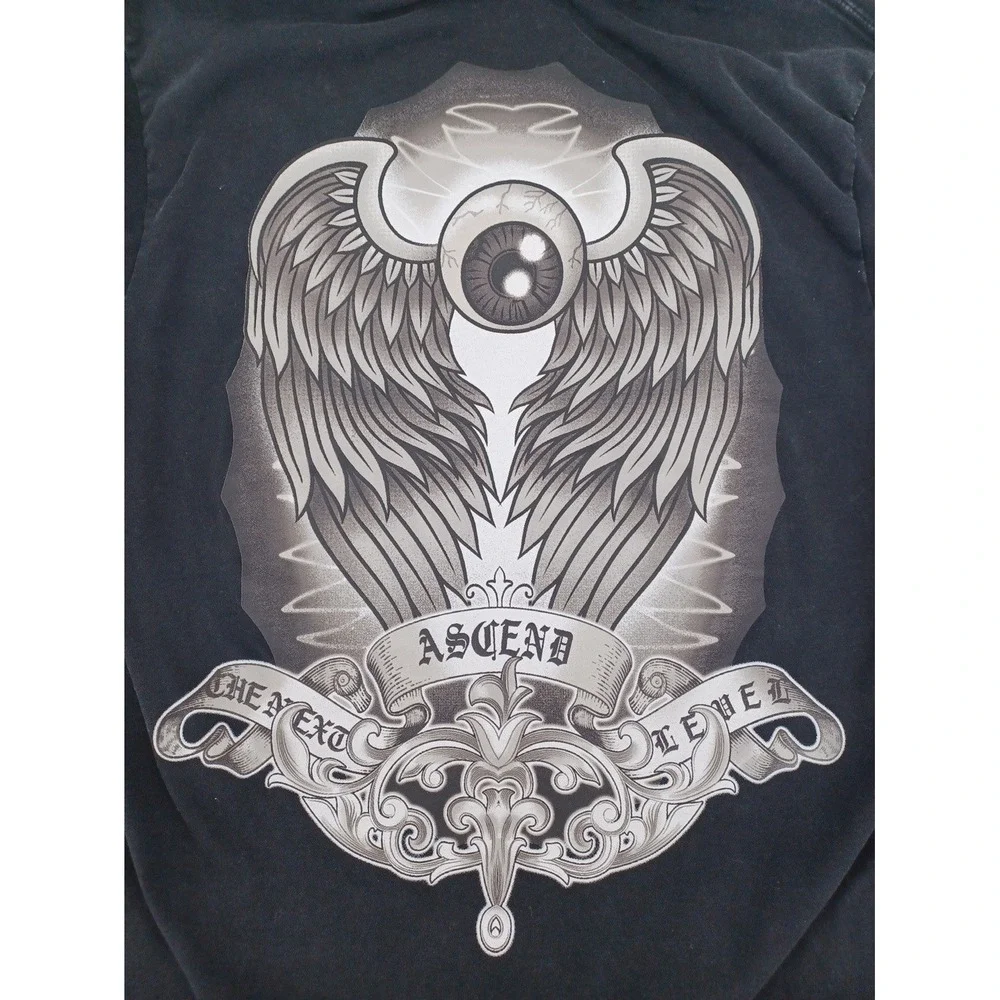 Von Dutch Mens Small Black Graphic Short Sleeve Tee Shirt